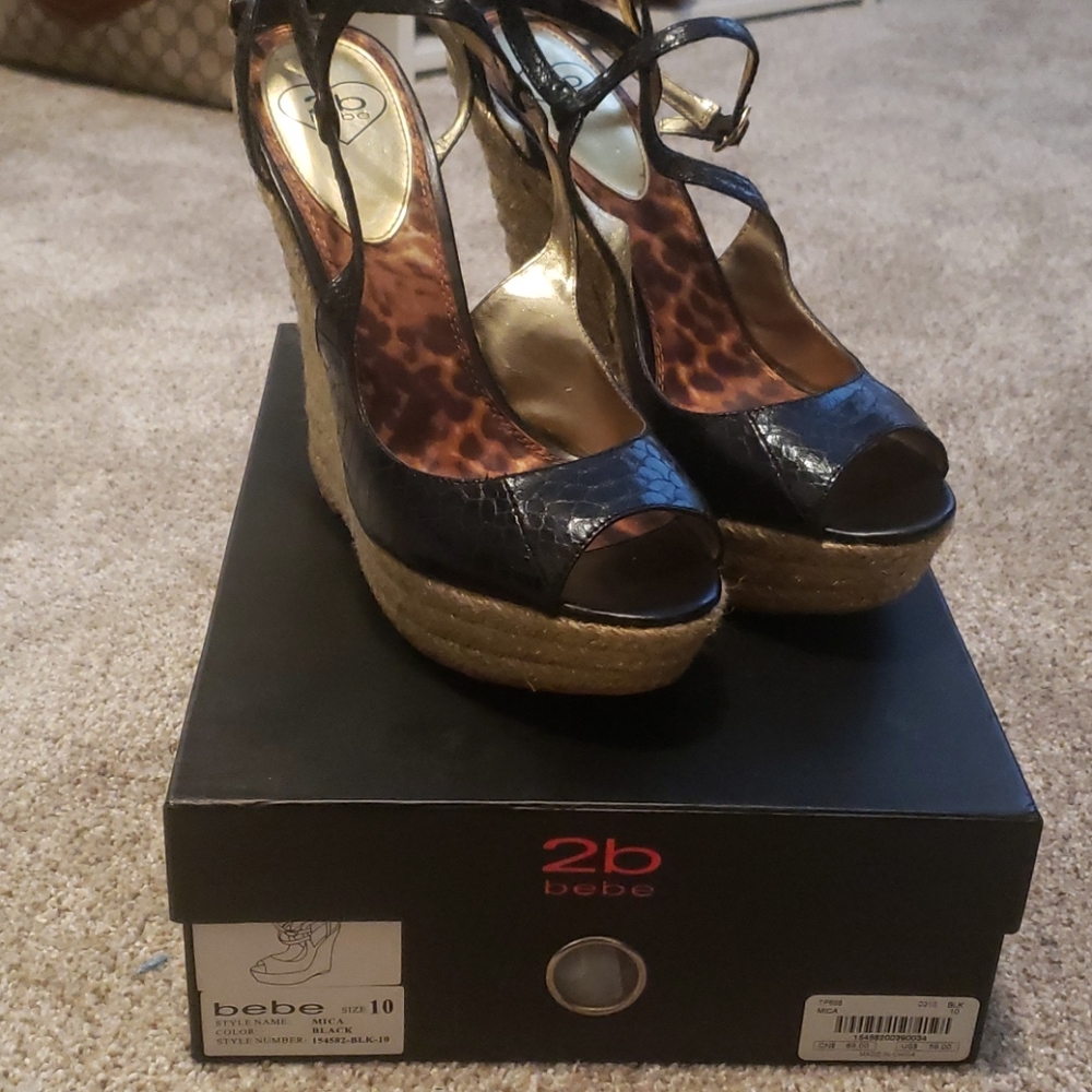 2B Bebe Wedge Sandals